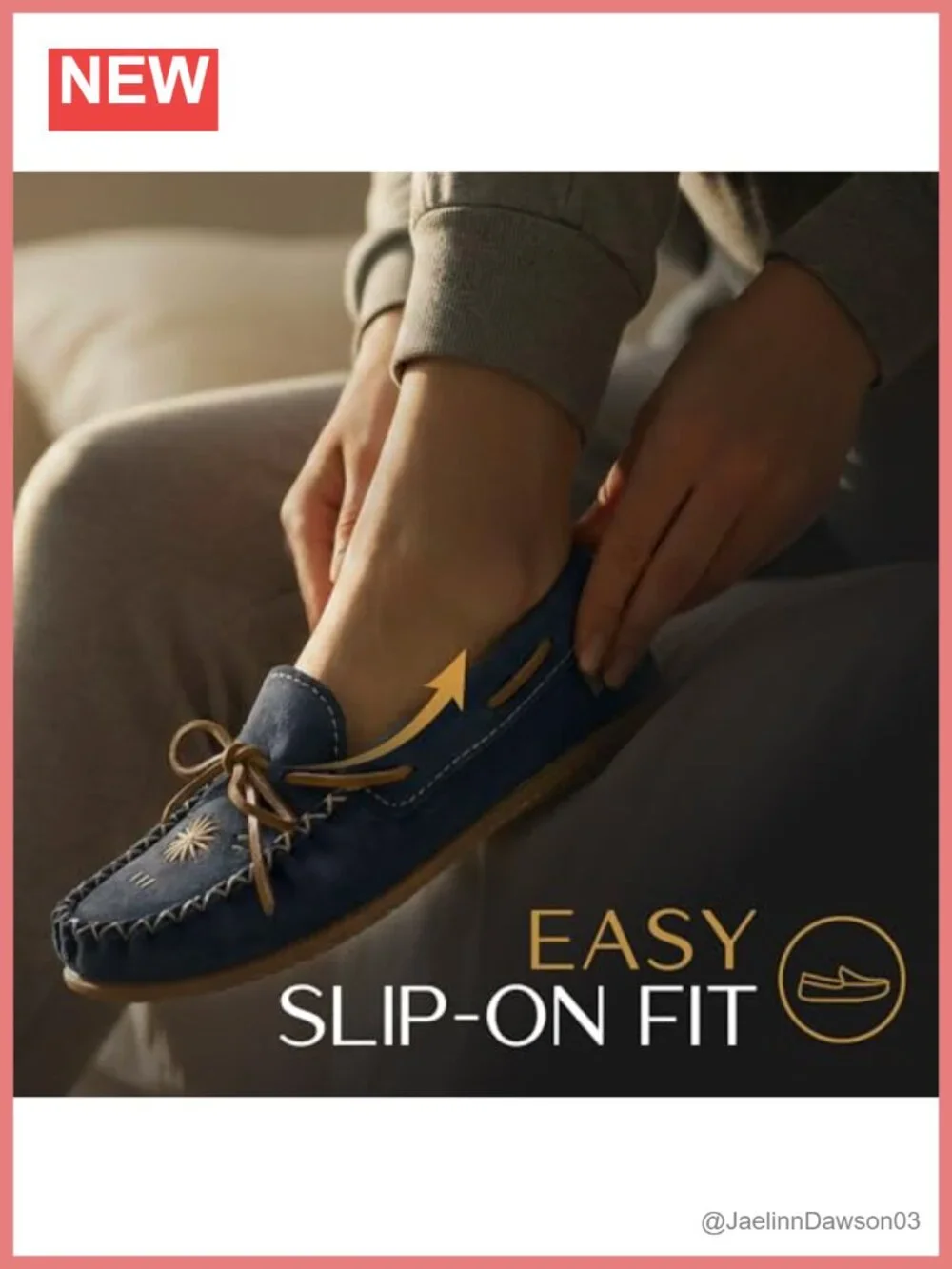 Women's Leather Mocc Slip-On Handcrafted